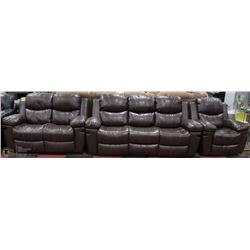 NEW NORWICH 3PCS BONDED LEATHER CHAIR , LOVESEAT