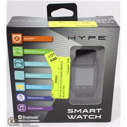 HYPE BLUETOOTH SMART WATCH ,BLACK FOR