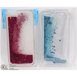2 GLITTER LIQUID PROTECTOR FOR I PHONE 6-6S