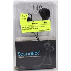 SOUNDBOT WIRELESS STEREO HEADPHONES ,BLACK