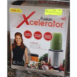 FUSION XCELERATOR JUICER,LIQUEFIES FRUITS &VEGGIES