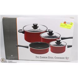 IMPERIAL HOME 7PC CARBON STEEL COOKWARE SET