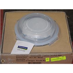 GLASSLOCK CLASSIC 20PC SET,GLASS & MICROWAVEABLE