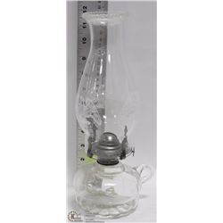 GLASS EAGLE OIL LAMP