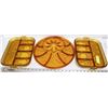 Image 1 : ESTATE 3 PC AMBER GLASS SERVING SET
