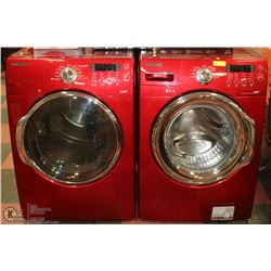 RED SAMSUNG STEAM/SANITIZE/DRYER & WASHER SET