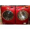 Image 1 : RED SAMSUNG STEAM/SANITIZE/DRYER & WASHER SET