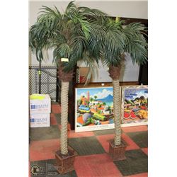 PAIR OF TWO 6 FOOT ARTIFICIAL PALM TREES