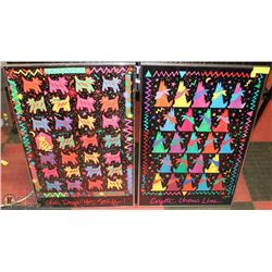 LOT OF 2 JEFF LOWE FRAMED POSTERS