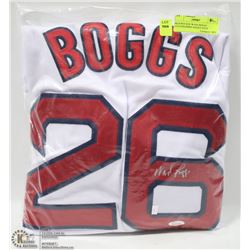 MLB RED SOX WADE BOGGS AUTOGRAPHED JERSEY WITH