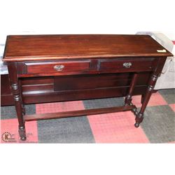 DARK BROWN WOOD ENTRY TABLE