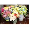 Image 1 : LOT OF NEW HANDCRAFTED SILK FLORAL ARRANGEMENTS