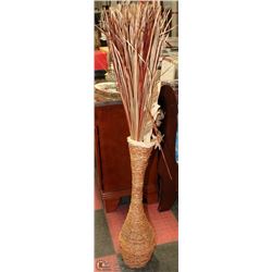 WICKER FLOOR STANDING VASE (32"TALL)