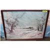 Image 1 : FRAMED WINTERY THEMED PRINT BY A. CSALAI