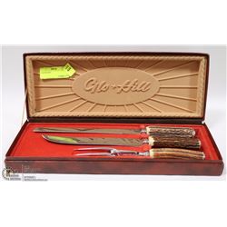 STAG MASTER STAINLESS STEEL BONE HANDLED CARVING