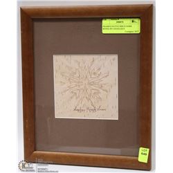 FRAMED NATIVE BIRCH BARK BITING BY ANGELIQUE