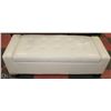 Image 1 : NEW IVORY STORAGE OTTOMAN 50" BY 20" BY 24"
