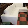 Image 1 : NEW WHITE LEATHERETTE 'L' SHAPE SECTIONAL