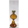 Image 1 : AMBER GLASS OIL LAMP