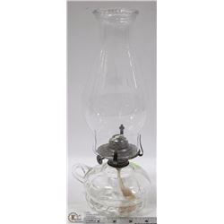 CLEAR GLASS OIL LAMP