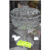 Image 1 : ESTATE CUT GLASS LIDDED CANDY DISH