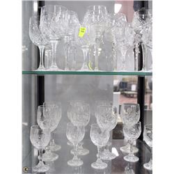 LOT OF PINWHEEL CRYSTAL STEMWARE