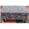 Image 1 : NEW STEPHARIE OTTOMAN GREY UPHOLSTERY WITH SCRIPT