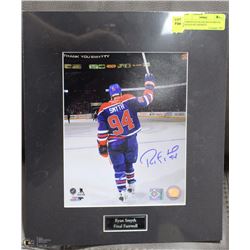 EDMONTON OILERS RYAN SMYTH SIGNED RETIREMENT