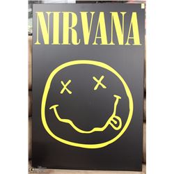 NIRVANA "SMILEY " PLAQUE WITH WIRE HANGER