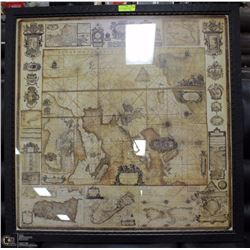 38"X38" OCENUS OCCIDENTALIS BLACK HAMMERED LOOK