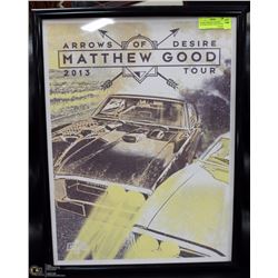 FRAMED ARROW OF DESIRE MATTHEW GOOD TOUR POSTER