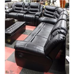 DELUXE CONSOLE BLACK LEATHERETTE  RECLINING
