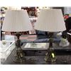 Image 1 : PAIR OF SOLID BRASS STIFFEL LAMPS WITH SHADES