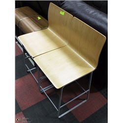 2 MAPLE BAR STOOLS 24"H