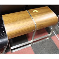 2 WALNUT  BAR STOOLS 24"H