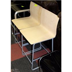 2 MAPLE BAR STOOLS 24"H