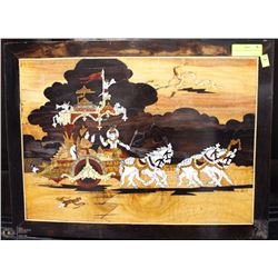 ASIAN SOLID WOOD INLAY PICTURE