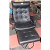 Image 1 : BLACK SWIVEL CHAIR WITH FOOT STOOL