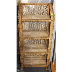WICKER 4 SHELF SHELVING UNIT 41"H