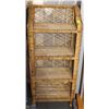Image 1 : WICKER 4 SHELF SHELVING UNIT 41"H