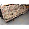 Image 1 : FLORAL LOVESEAT AND 3 WINGBACK MATCHING CHAIRS