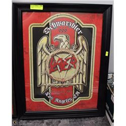 FRAMED SLAYER ROCK BAND POSTER