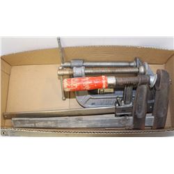 A BOX W 4 LARGE CLAMPS