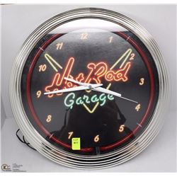 NEON HOT ROD GARAGE MAN CAVE CLOCK