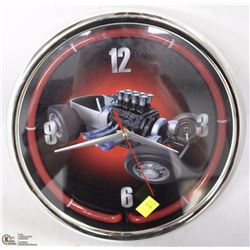 NEON MAN CAVE WALL CLOCK