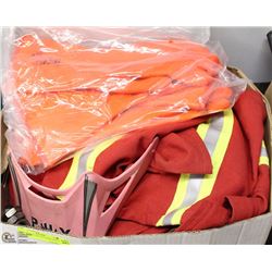 BOX W/ COVERALLS AND GLOVES