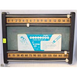 WALL POOL SCORING RACK & BILLIARDS REPAIR KIT