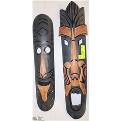 PAIR OF TIKI MASKS
