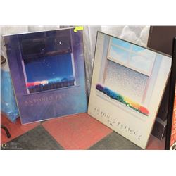 LOT OF 2 ANTONIO PETICOV POSTERS  FRAMED