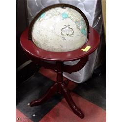 STANDING GLOBE IN WOODEN STAND